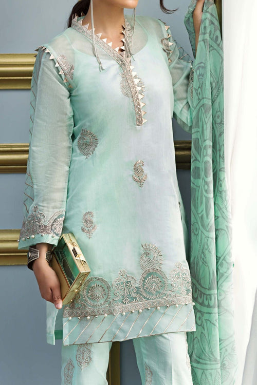 Komal's FE-124 Formal Embroidered Chiffon 3PC Suit
