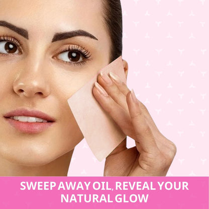 Jaquline USA Pink Oil Absorbing Sheets 100N - Instant Oil Control Blotting Paper for Face, Gentle on Skin, Travel Friendly, P