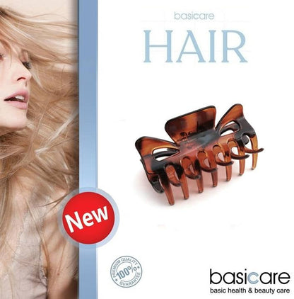 Basicare Nonslip Butterfly Claw Clip For Women And Girls Thick Hair, Strong Hold Stylish Design Medium Shell Hair Clip For Th