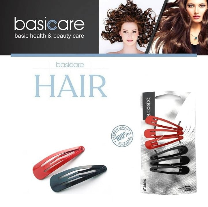 Basicare Snap Clips, No Slip Metal Hair Barrette, Tic Tac Hair Clip, Hair Accessories For Women, Girls, Toddlers & Kids. Pack