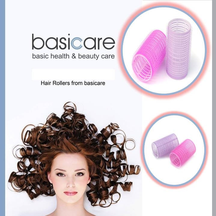 Basicare Self Holding Rollers Large Hair Rollers Set, Large Size Hair Curlers, Professional Salon Hair Dressing Curlers, Self