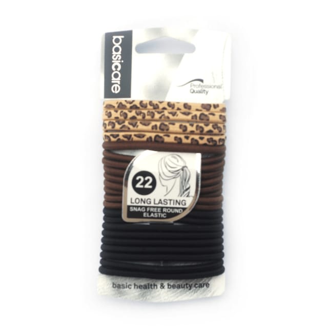 Basicare Long Lasting Snag Free Elastic. No Metal Hair Elastics, Elastic Hair Band For Thick, Curly And Straight Hair Ponytai