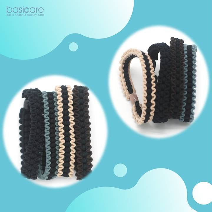 Basicare Ponytail & Ball Connector, No Metal Hair Elastics, Elastic Hair Band For Thick, Curly And Straight Hair Ponytail Hol