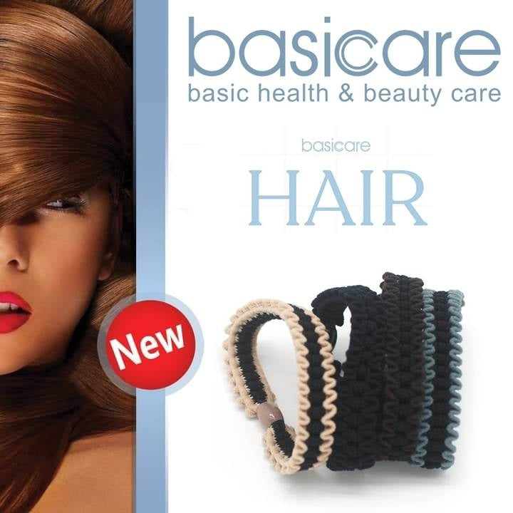 Basicare Ponytail & Ball Connector, No Metal Hair Elastics, Elastic Hair Band For Thick, Curly And Straight Hair Ponytail Hol