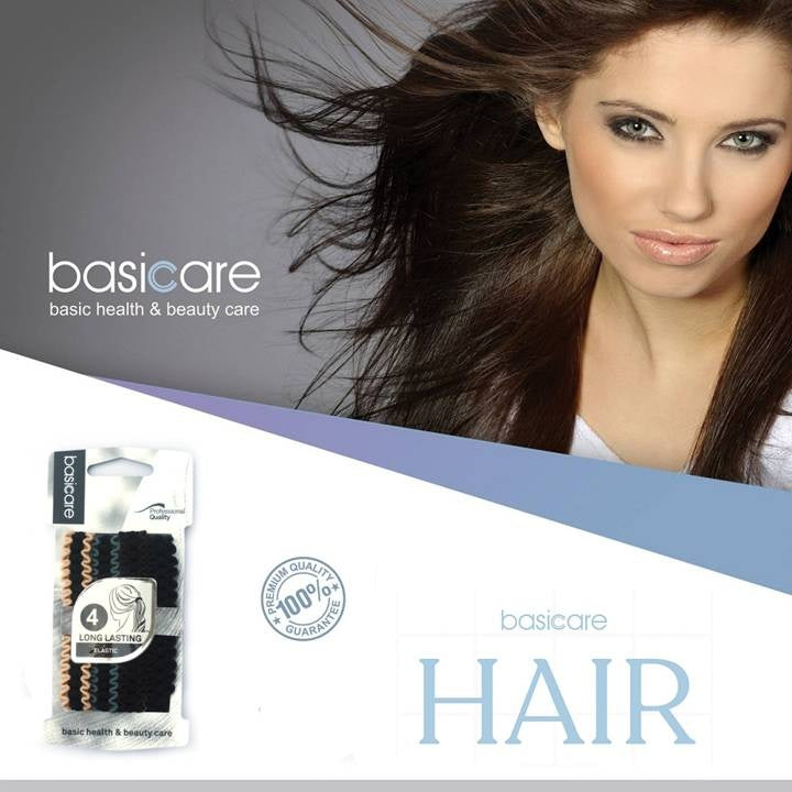 Basicare Ponytail & Ball Connector, No Metal Hair Elastics, Elastic Hair Band For Thick, Curly And Straight Hair Ponytail Hol