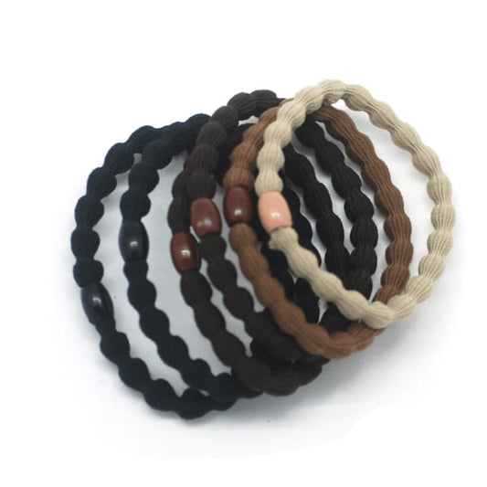 Basicare Elastic, Assorted Colors, Elastics Hair Bands Ponytail Holders Bracelet Hair Ties For Hairs, Soft No Damage Hair Tie