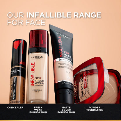 L’Oréal Paris Infallible 32H Fresh Wear Foundation, Luminous Coverage, Shade No 340, 30ml
