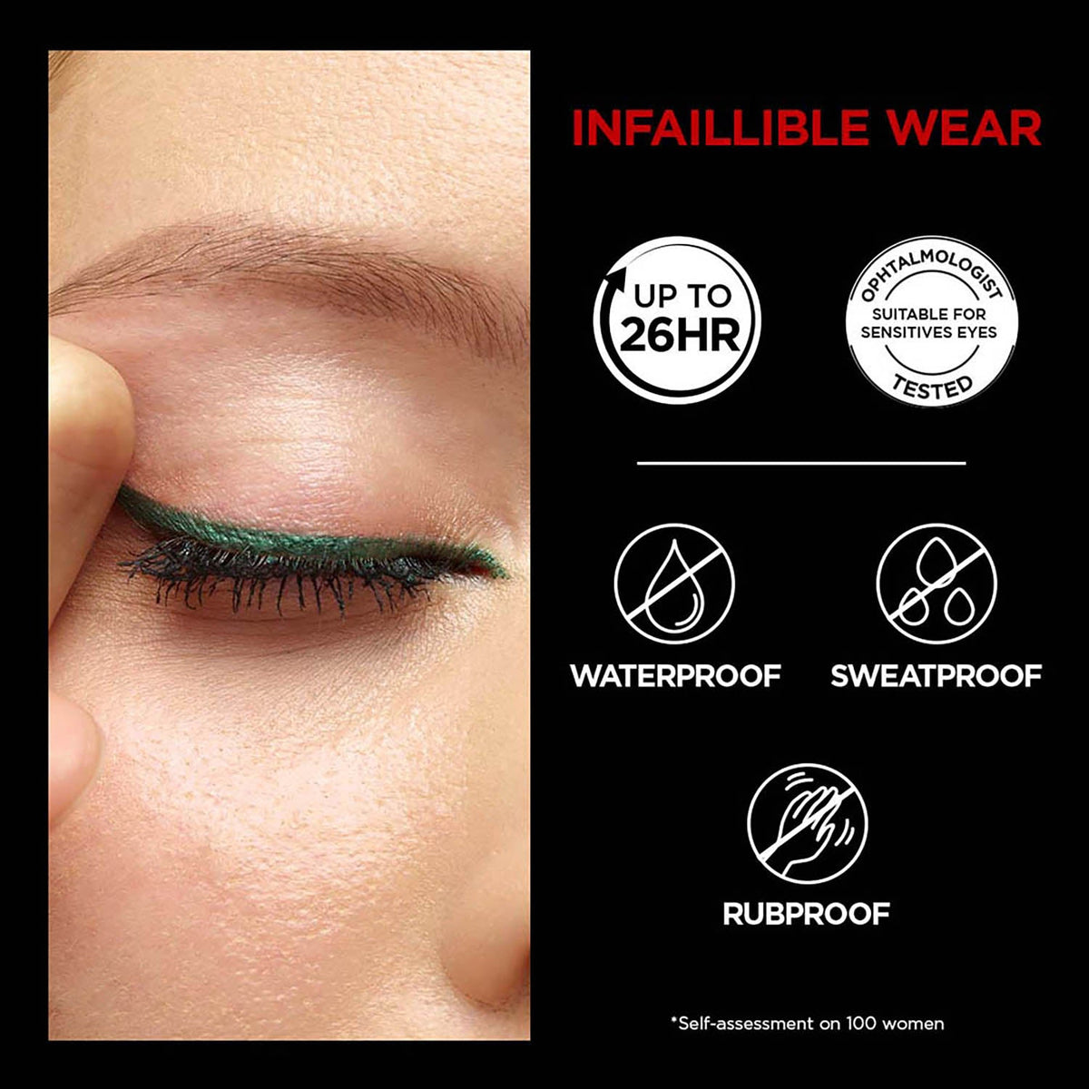 L'Oreal Paris INFAILLIBLE GRIP Upto 36H Gel Automatic Eye Liner -001 Intense Black