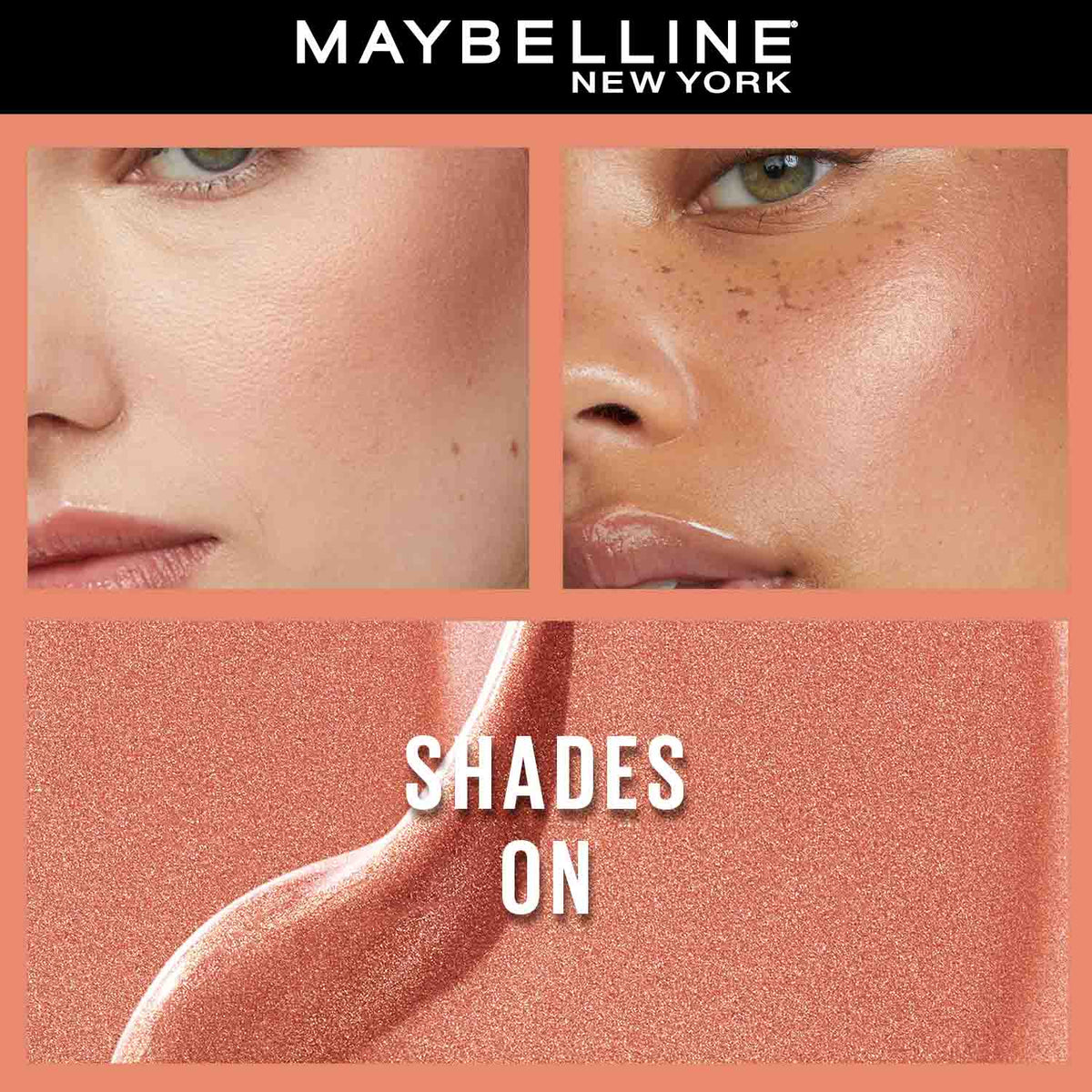 Maybelline New York Sunkisser Highlighter + Blush, Shades On, 4.7 g