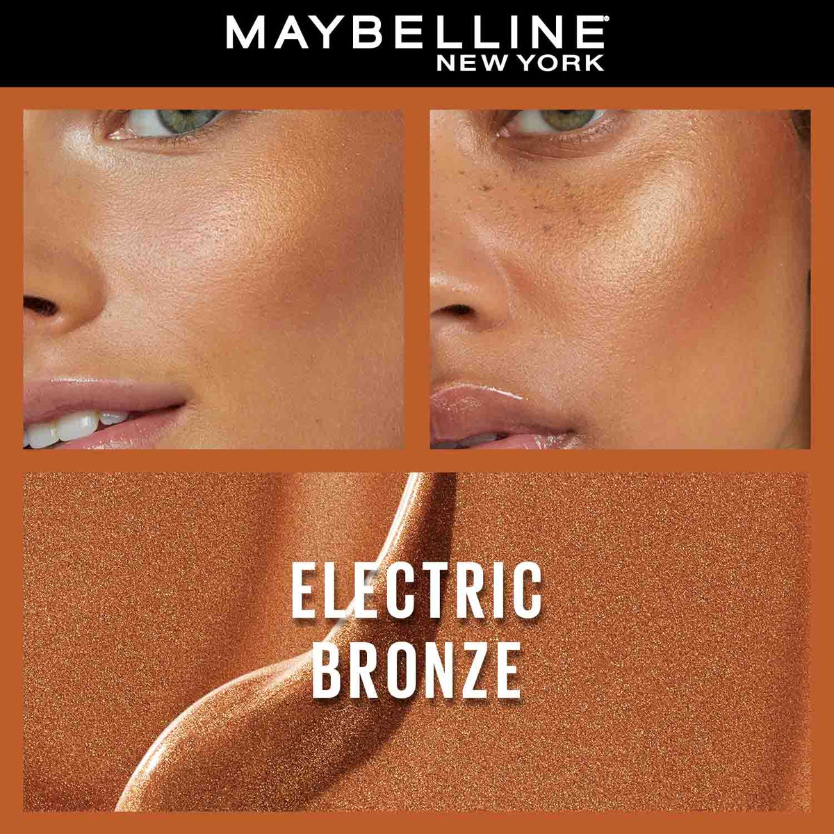 Maybelline New York Sunkisser Highlighter + Blush, Electric Bronze, 4.7 g