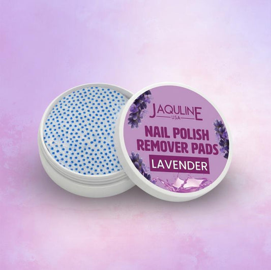 JAQULINE USA Lavender Nail Polish Remover Pads | Acetone-Free Nail Paint Remover Wipes | With Vitamin E, Aloe Vera & Olive Oi
