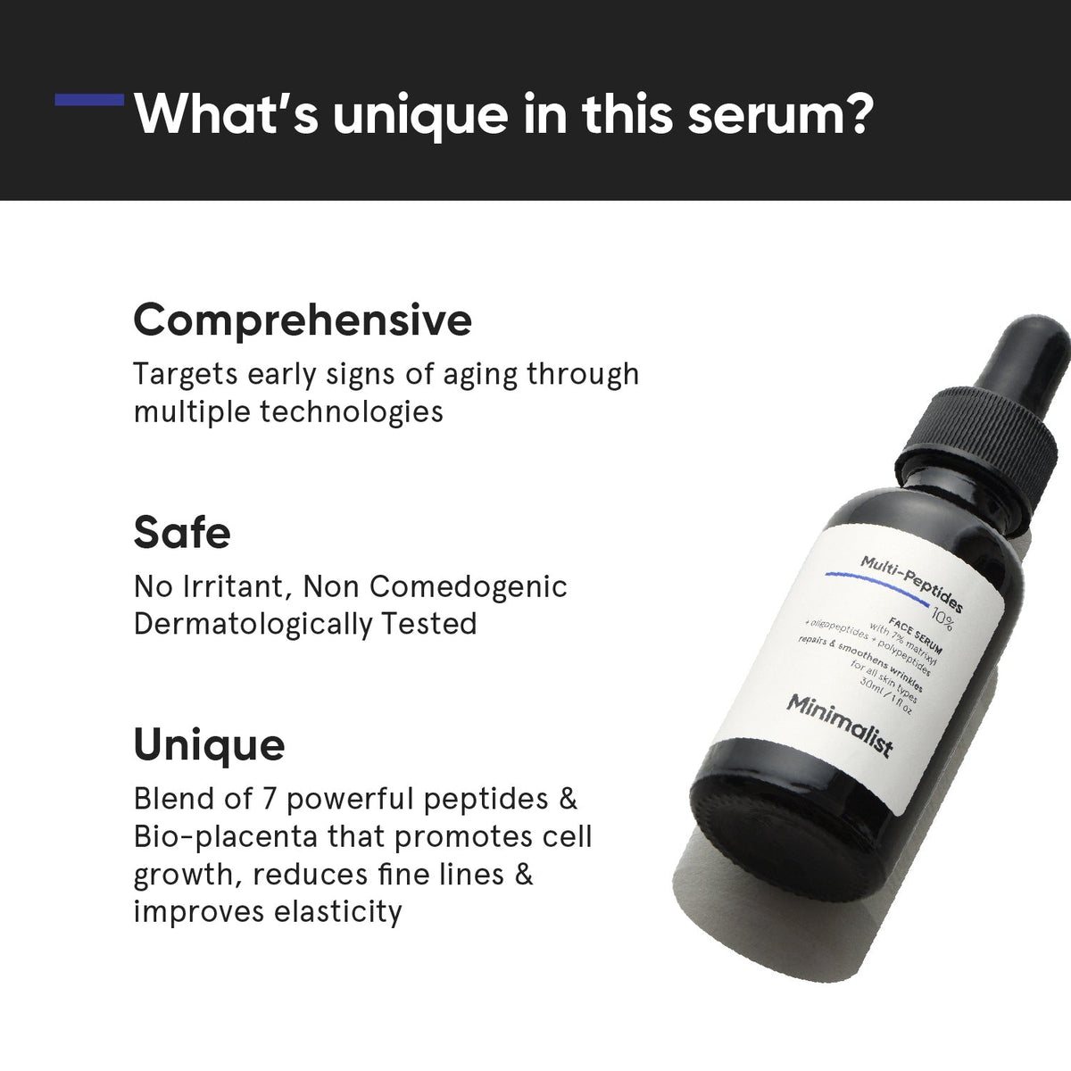 Minimalist Multi-Peptides 10% Face Serum