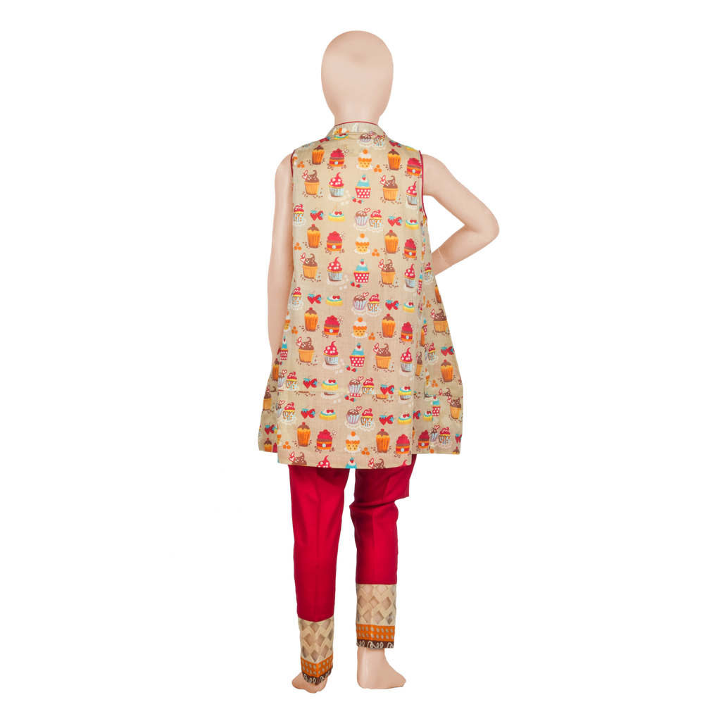 Komal's KAD-00934 Girl's Embroidered 3PC Suit