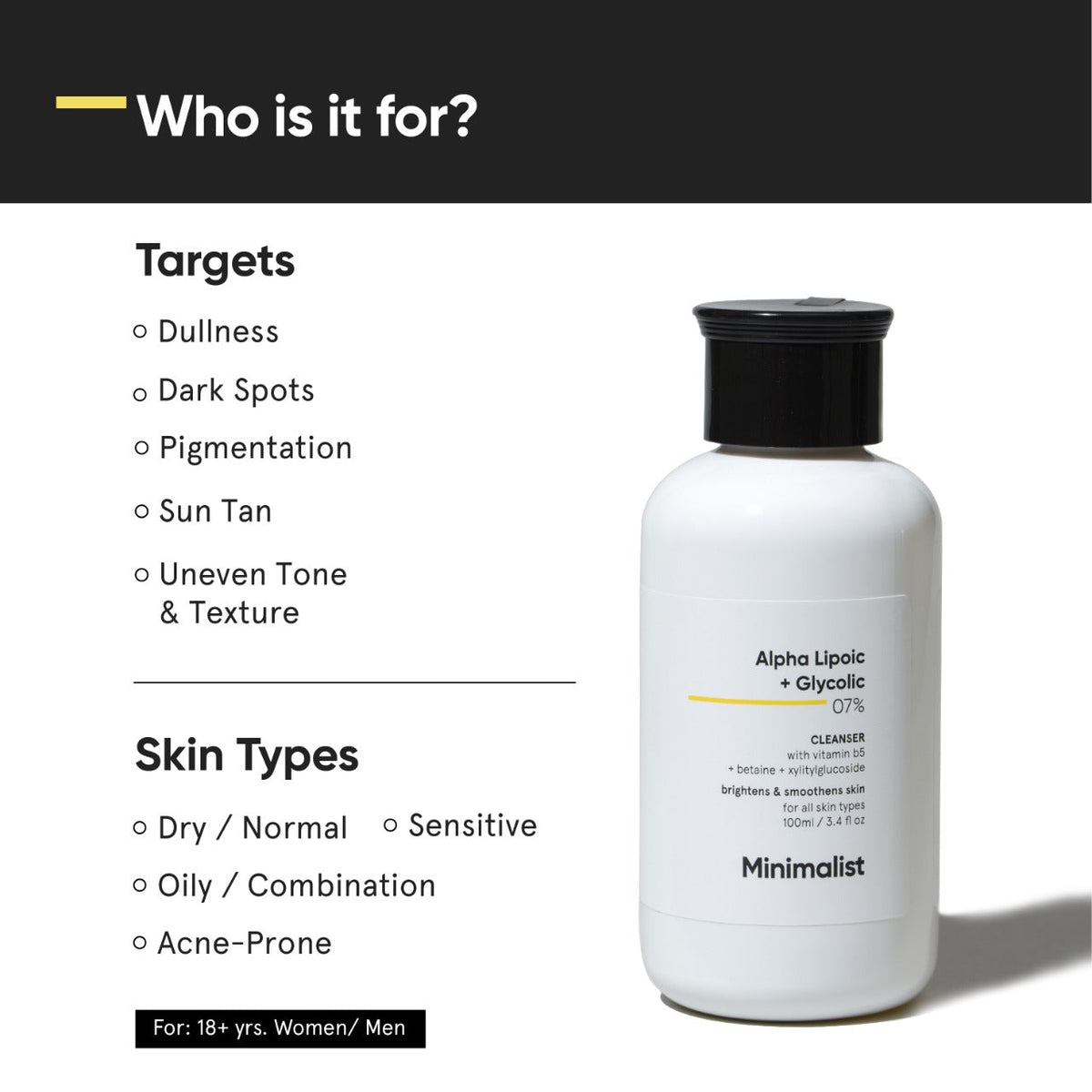 Minimalist Alpha Lipoic + Glycolic 07% Cleanser