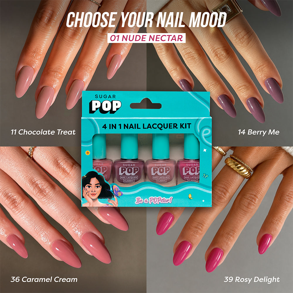 4 in 1 Nail Lacquer Kit 01 Nude Nectar