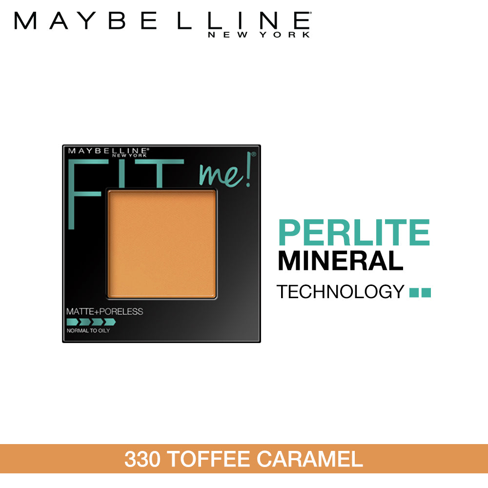 Maybelline New York Fit Me Matte + Poreless Powder, 330 Toffee Caramel