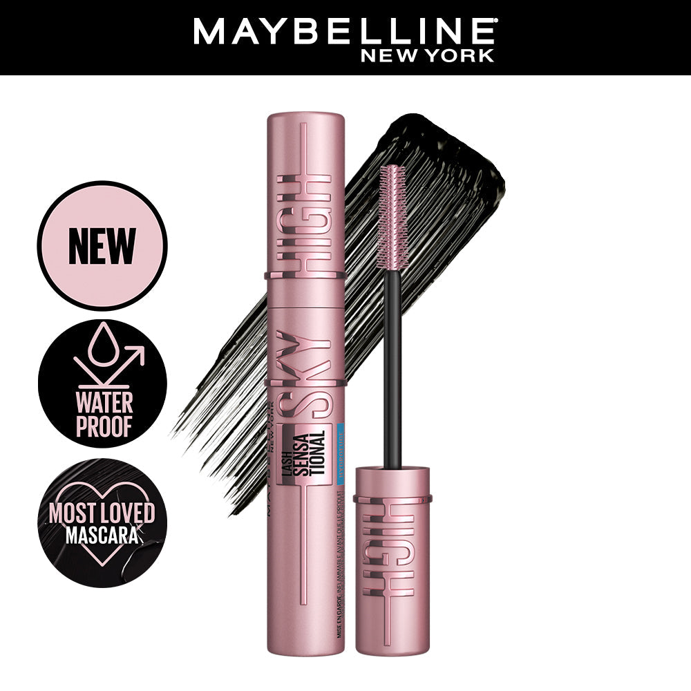 Maybelline New York Lash Sensational Sky High Waterproof Mascara, Lengthening & Volumizing Mascara With Bamboo Extract & Fibr