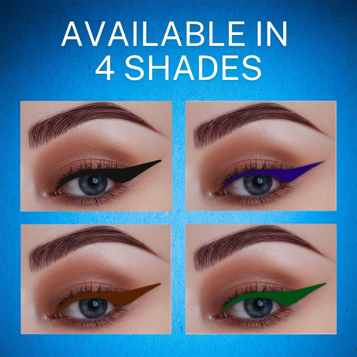 Jaquline USA Pro Stroke Liquid Eyeliner Classic Blue 4ml, Enriched with Almond Extract, long lasting, Smudge proof