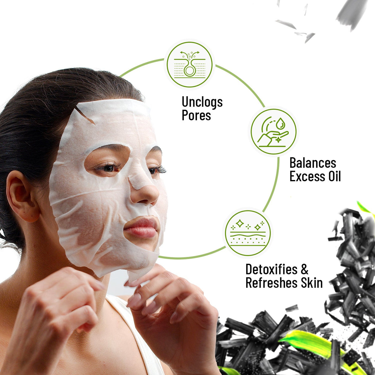 Charcoal & Bamboo Sheet Mask.