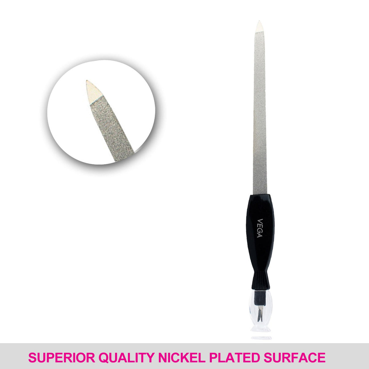 Vega Nail File with Trimmer, 1 Pc (NFT6)