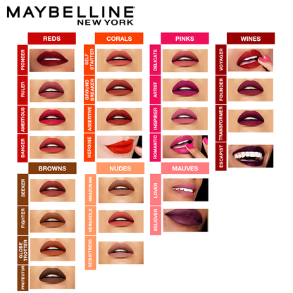 Maybelline New York Super Stay Matte Ink Liquid Lipstick, 80 Ruler, 5g