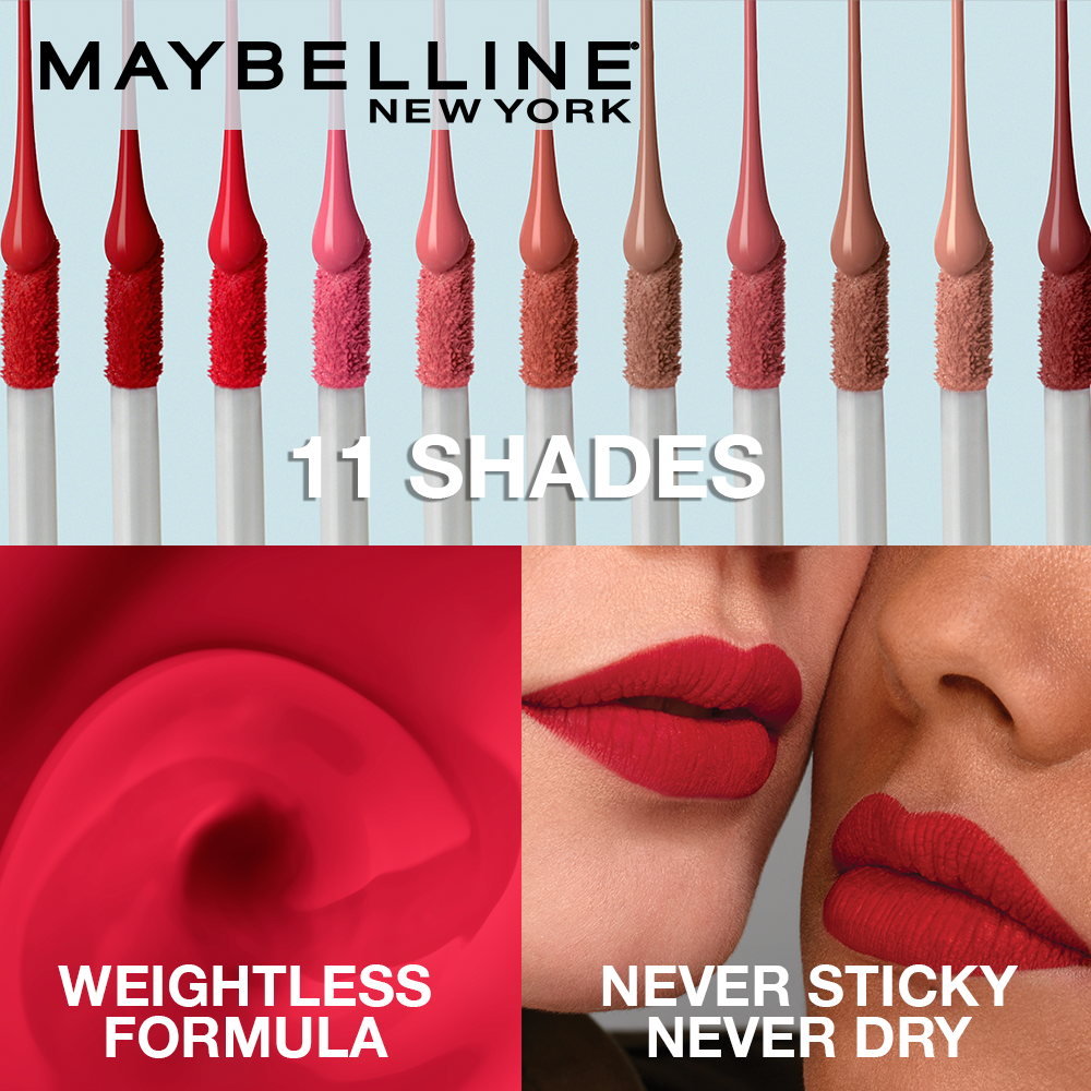 Maybelline New York Sensational Liquid Matte Lipstick 04, Easy Berry, 7G.