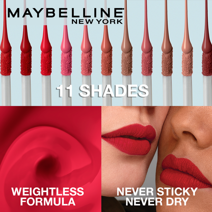 Maybelline New York Sensational Liquid Matte Lipstick 04, Easy Berry, 7G.