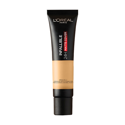 L'Oreal Paris Infallible 24H Matte Cover Liquid Foundation, 105 Fair Linen, 35 ml