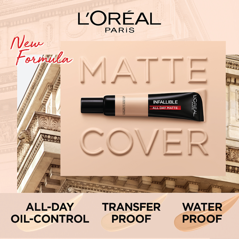 L'Oreal Paris Infallible 24H Matte Cover Liquid Foundation, 250 Radiant Sand
, 35 ml