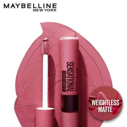 Maybelline New York Sensational Liquid Matte Lipstick, 22 Peach Addict, 7ml - Liquid Lipstick Shades Delivering Intense Matte