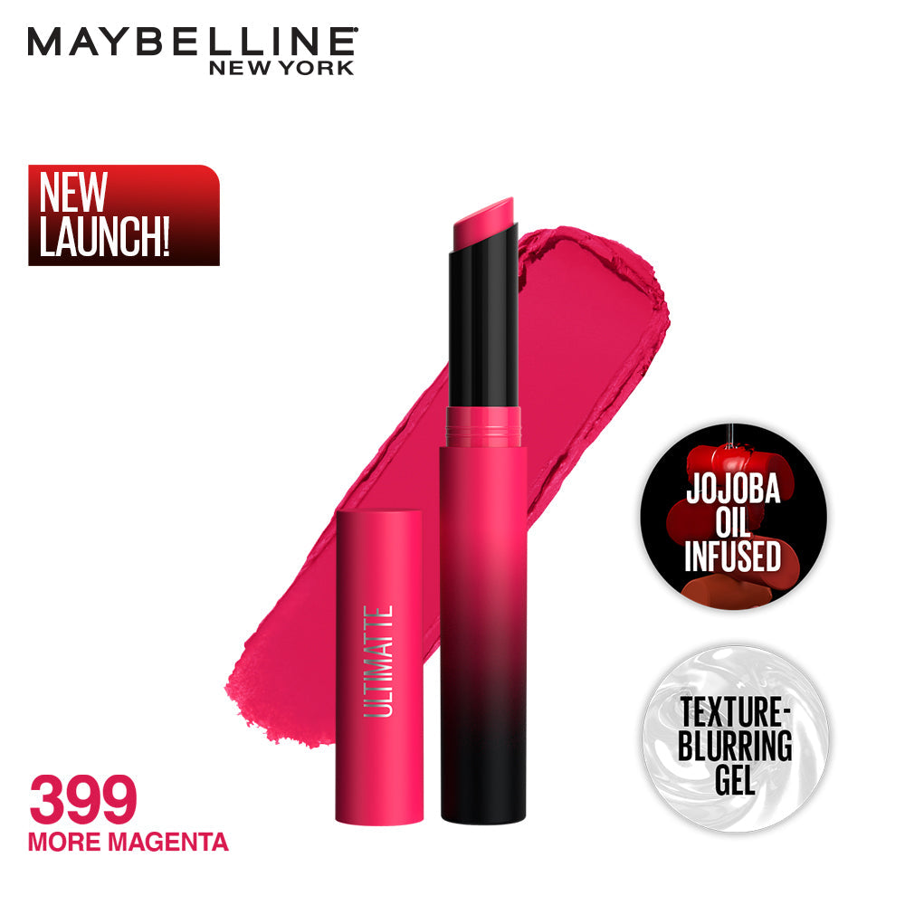 Maybelline New York Color Sensational Ultimattes Lipstick, 399 More Magenta, 1.7 g