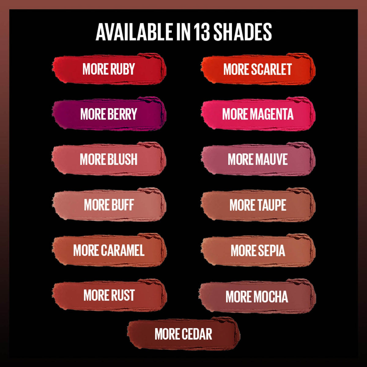 Maybelline New York Color Sensational Ultimatte Lipstick, More Caramel, 1.7g