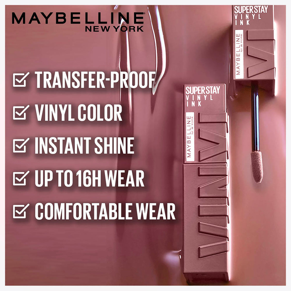 Maybelline Superstay Vinyl Ink Liquid Lipstick, Awestruck, 4.2 ml