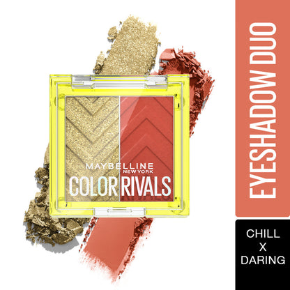 Maybelline Color Rivals Shadow Longwear Duo Eyeshadow Palette: Chill x Daring, 3g
