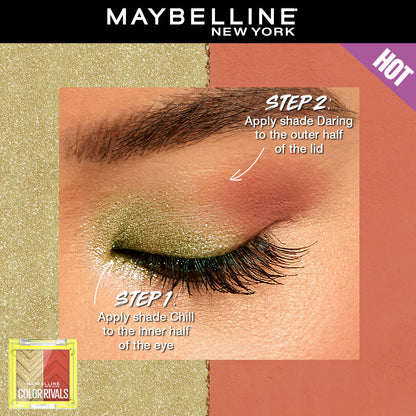Maybelline Color Rivals Shadow Longwear Duo Eyeshadow Palette: Chill x Daring, 3g