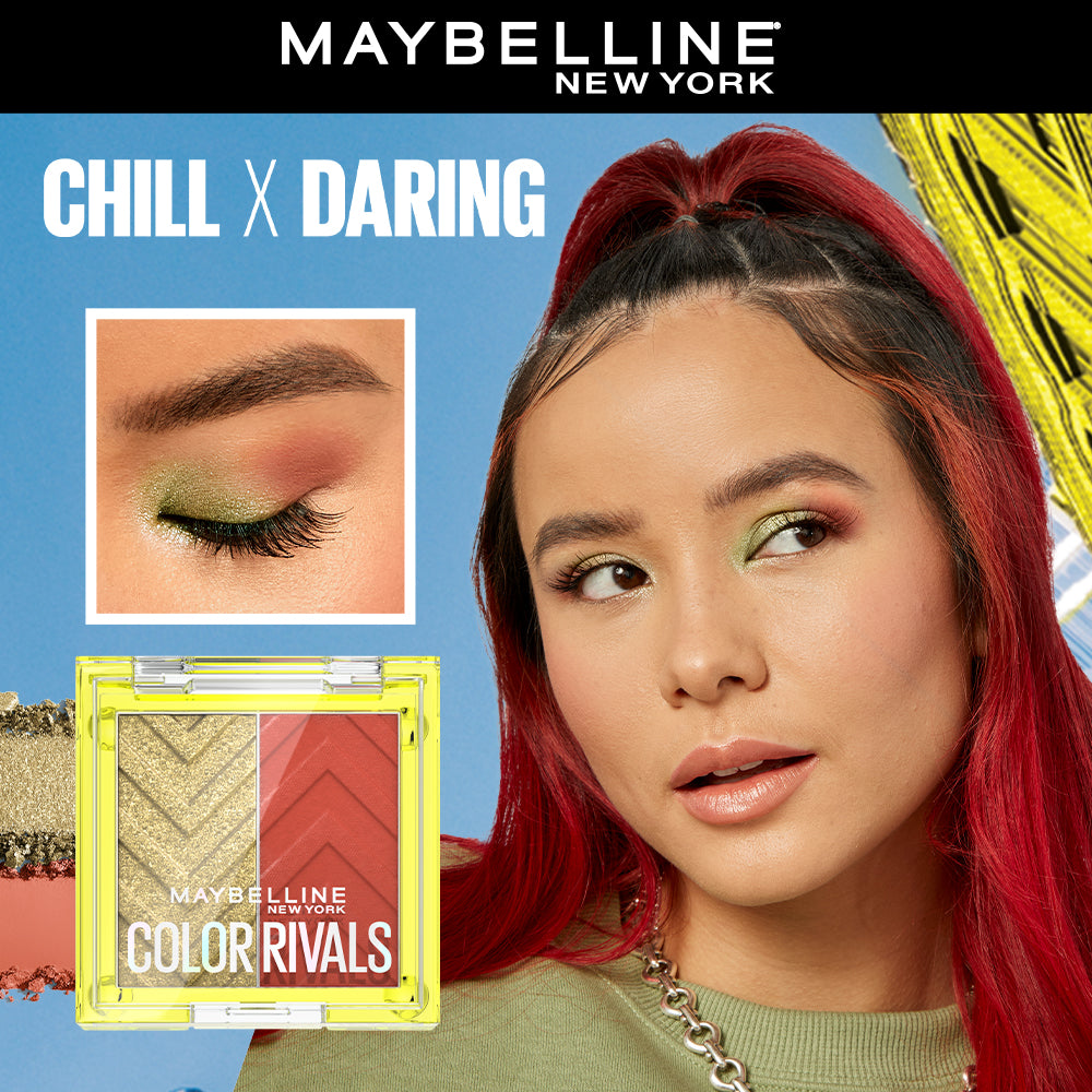 Maybelline Color Rivals Shadow Longwear Duo Eyeshadow Palette: Chill x Daring, 3g