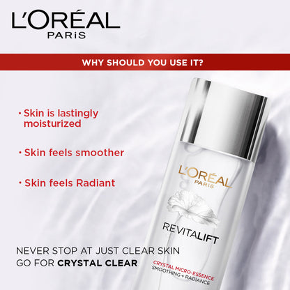 L'Oreal Paris Revitalift Crystal Micro-Essence With Salicylic Acid for Clear Skin, 65ml
