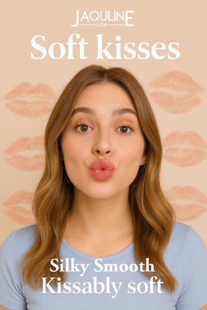Jaquline USA Soft Kisses Liquid Lipstick long lasting, Matte Finish & Silky-Smooth Texture, Enriched with Hyaluronic Acid & V