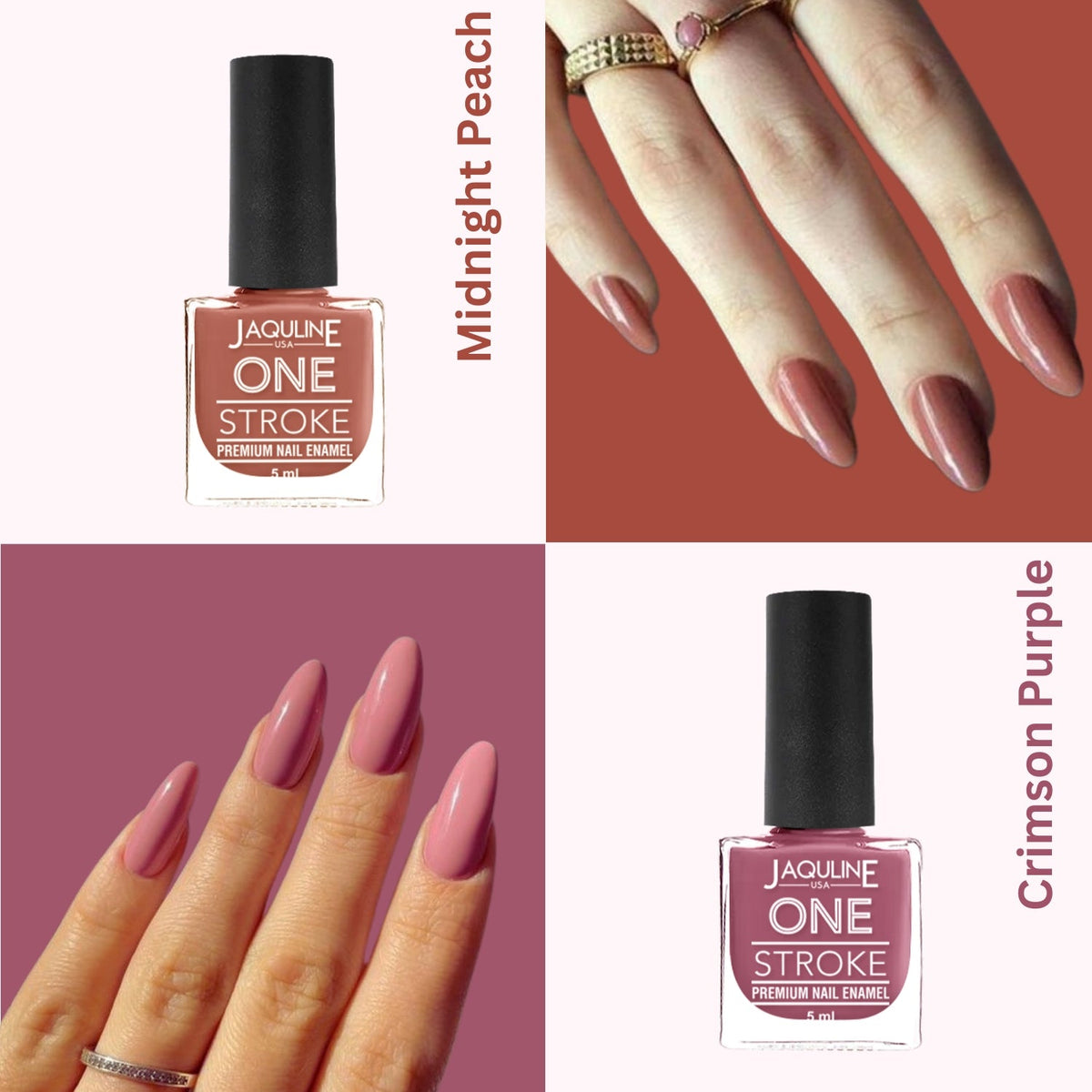 Jaquline USA Color Crush Matte Finish Nail Paint Set Of 4, Long Lasting, Chip Resistant, Highly Pigmented, Quick Dry & Cruelt