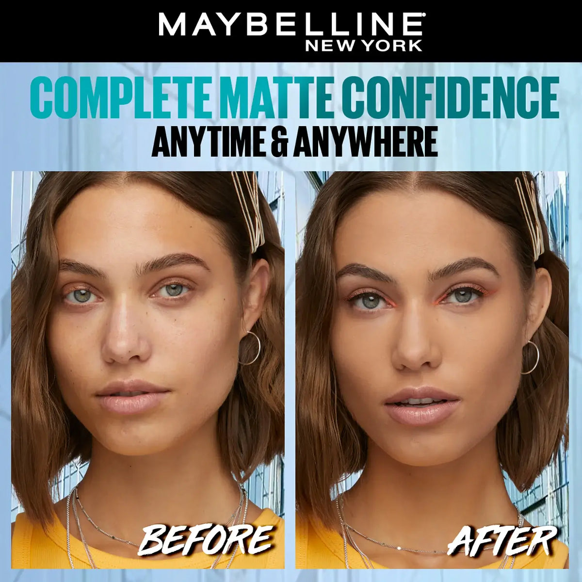 Maybelline New York Fit Me Matte + Poreless Compact Powder, 128 Warm Nude, 6g