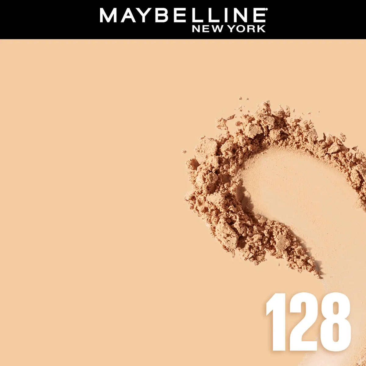 Maybelline New York Fit Me Matte + Poreless Compact Powder, 128 Warm Nude, 6g