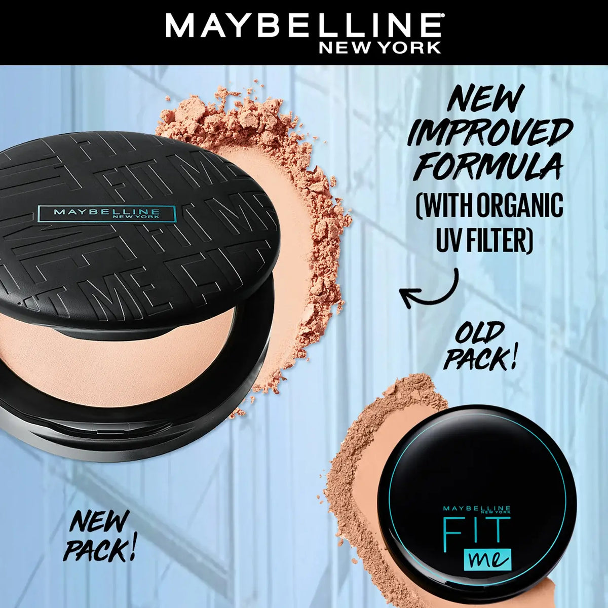 Maybelline New York Fit Me Matte + Poreless Compact Powder, 310 Sun Beige, 6g