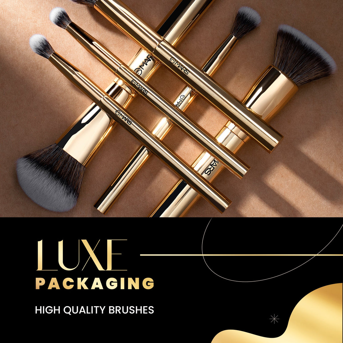 MARS Artist's Arsenal Makeup Brush Set for Professional Makeup | Eyeshadow Blending Brushes (3pcs) | Foundation, Blush, Powde