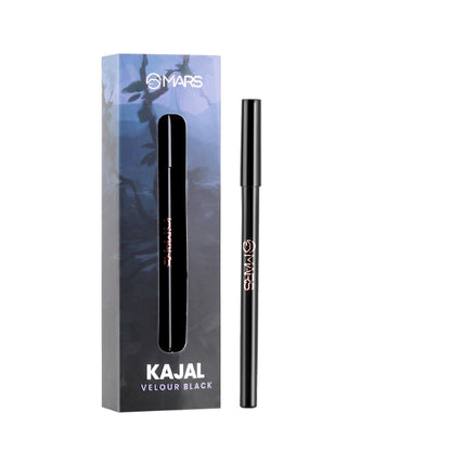 MARS Won't smudge Won't budge Smooth Glide Matte Kajal | Long Stay & Water Proof (1.4g) (03-Velour Black)