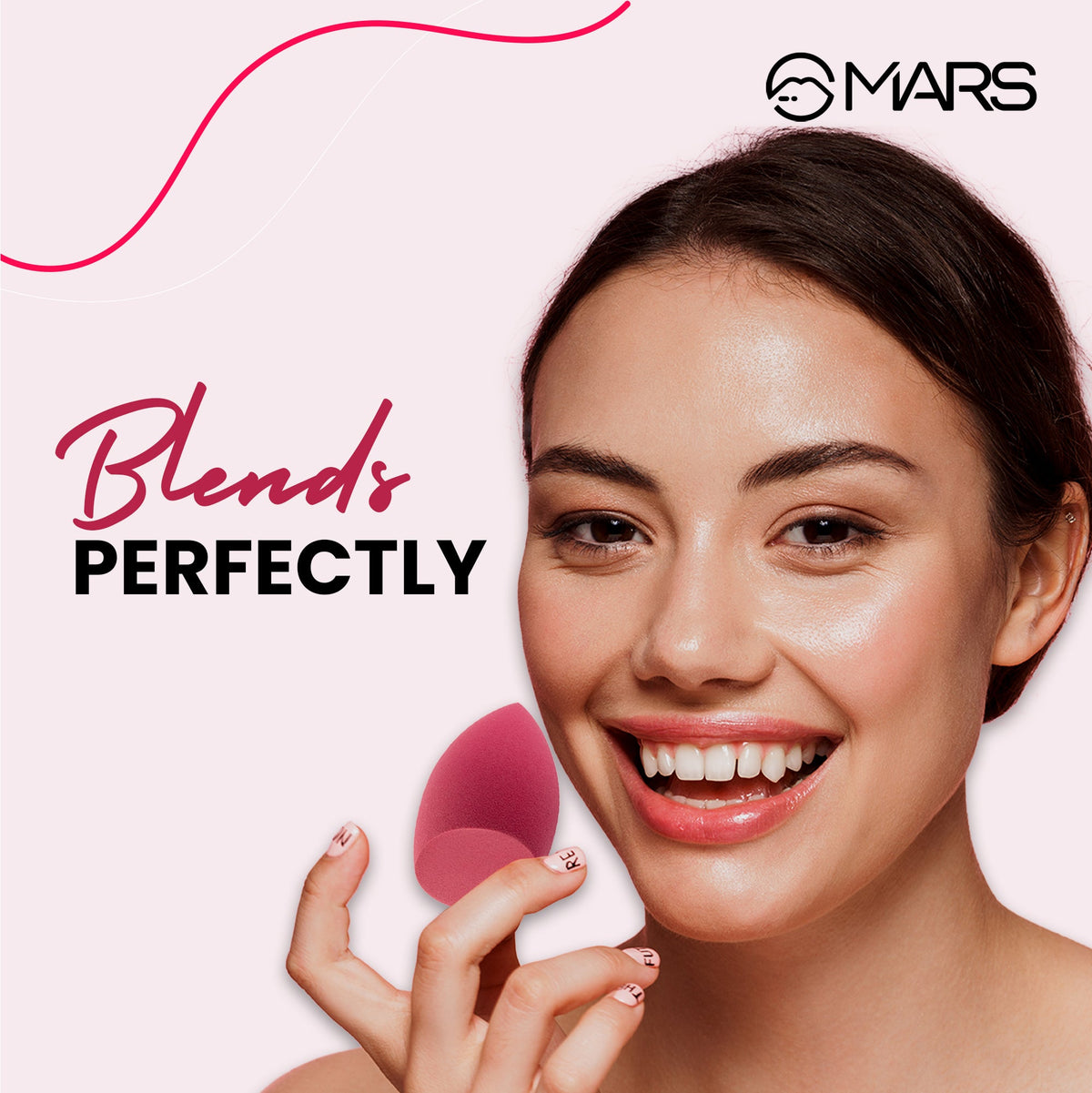 MARS Master Blender for Makeup | Dual-Sided Excellence | Flat for Precision | Premium Material | Durable | Less Product Absor