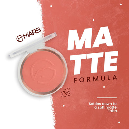MARS Flush of Love Face Blusher | Highly Pigmented & Easy to Blend | Lightweight & Natural Finish (8.0 gm) (Shade-01)