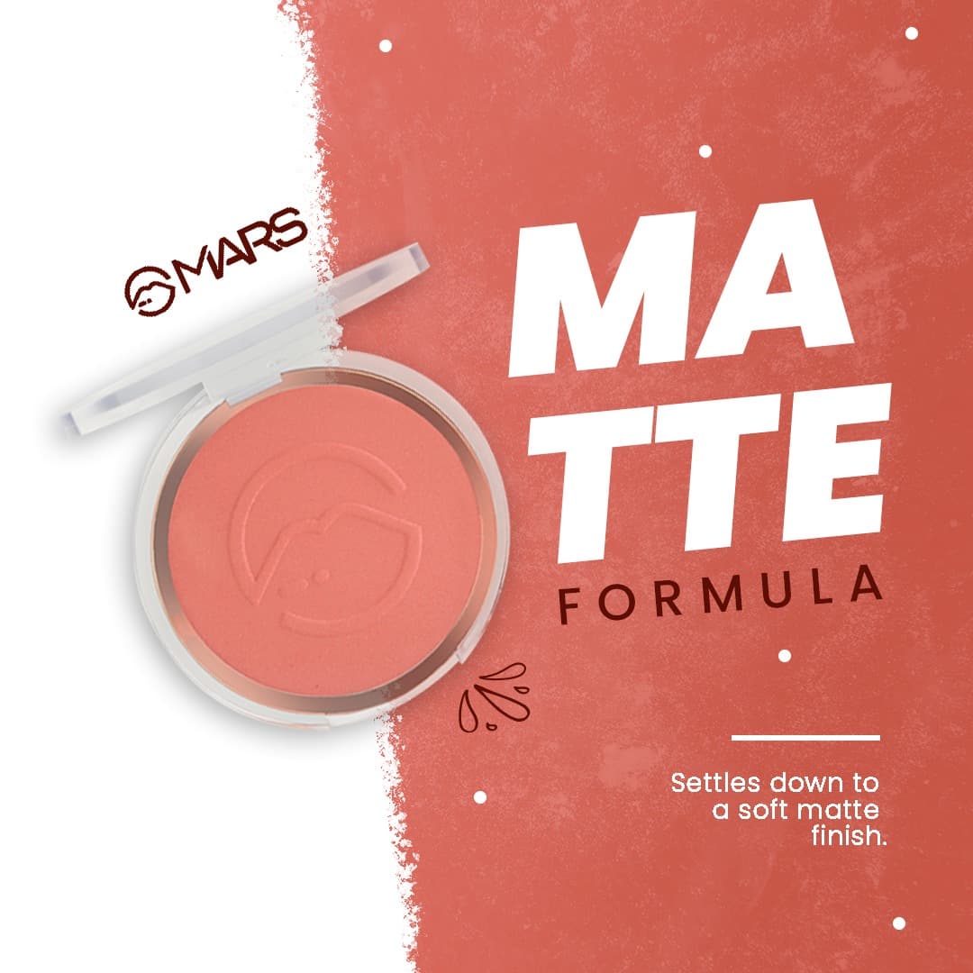 MARS Flush of Love Face Blusher | Highly Pigmented & Easy to Blend | Lightweight & Natural Finish (8.0 gm) (Shade-05)