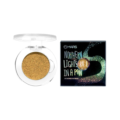 MARS Northern Lights In A Pan Eyeshadow With Dual-Tone Shimmer Shades | Single Swipe Pigmentation | Easy to Blend (0.5gm) (01
