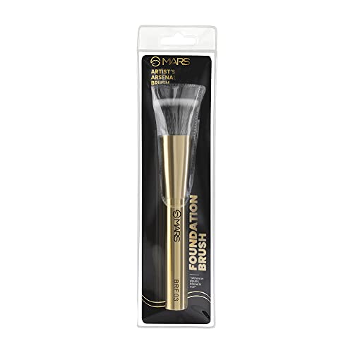MARS Artist's Arsenal Professional Foundation Flat make up Brush | Feather Soft Touch | Precise Synthetic Bristle | Luxe Pack