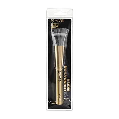 MARS Artist's Arsenal Professional Foundation Flat make up Brush | Feather Soft Touch | Precise Synthetic Bristle | Luxe Pack